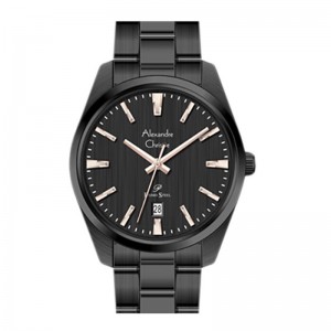 Alexandre Christie AC 1035 Black Rosegold Man Steel MDBIPBARG